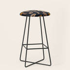 Wild Mushrooms  on graphite black Stool Gallery Image 1