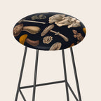 Wild Mushrooms  on graphite black Stool Gallery Image 2