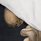 Wild Mushrooms  on graphite black Comforter Gallery Image 4
