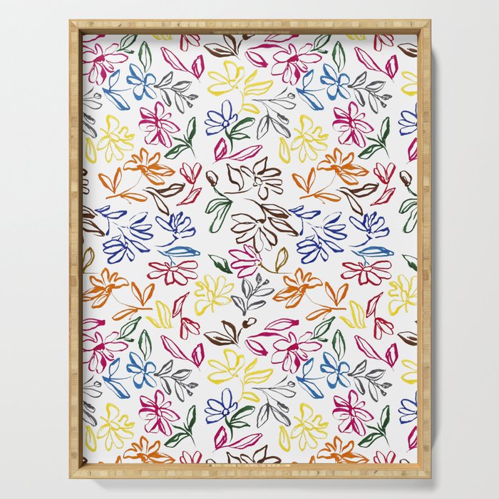 Picasso Dancing Flowers Serving Tray Gallery Image 1