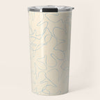 Abstract floral petal line art pattern Travel Mug Gallery Image 1