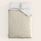 Abstract floral petal line art pattern Comforter Gallery Image 6
