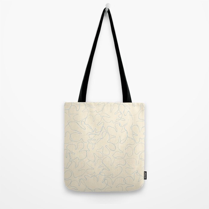 Abstract floral petal line art pattern Tote Bag Gallery Image 2