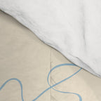 Abstract floral petal line art pattern Comforter Gallery Image 4