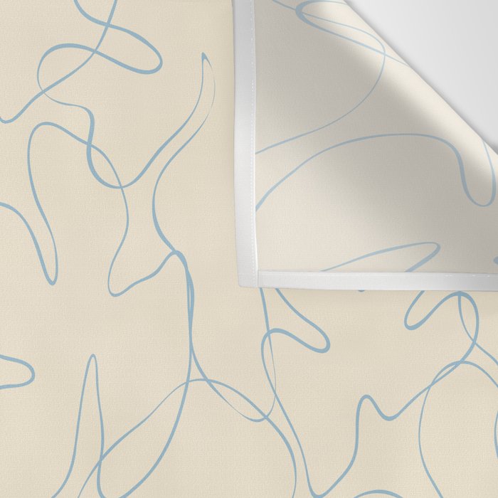 Abstract floral petal line art pattern Wall Tapestry Gallery Image 3