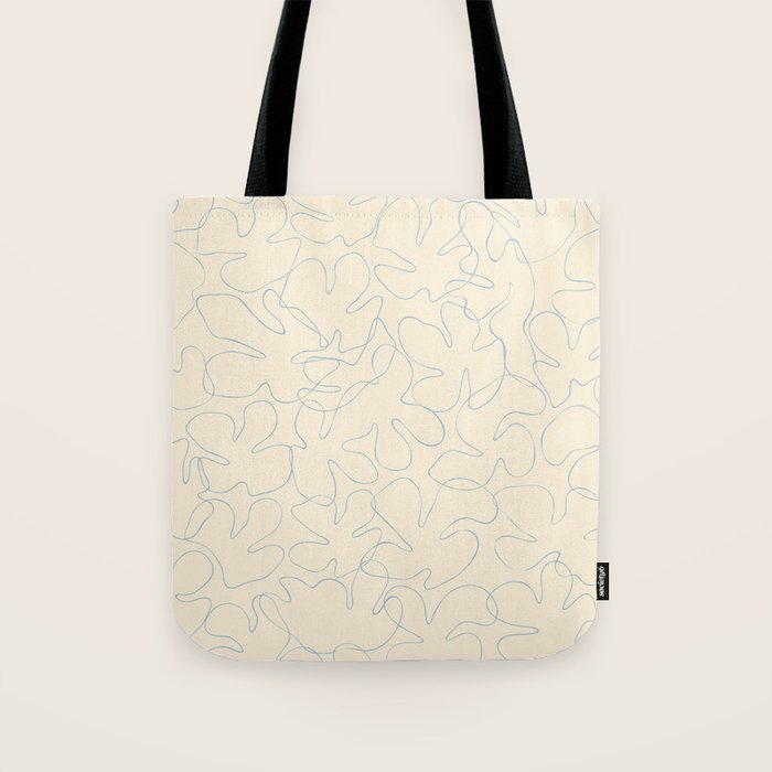 Abstract floral petal line art pattern Tote Bag Gallery Image 1