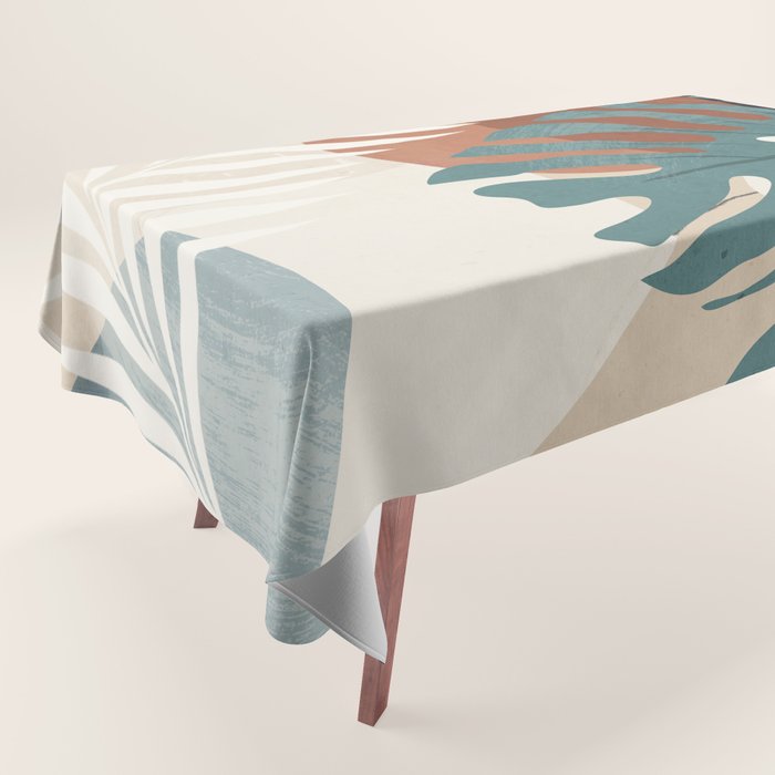 Abstract Art Tropical Leaves  Tablecloth Gallery Image 1