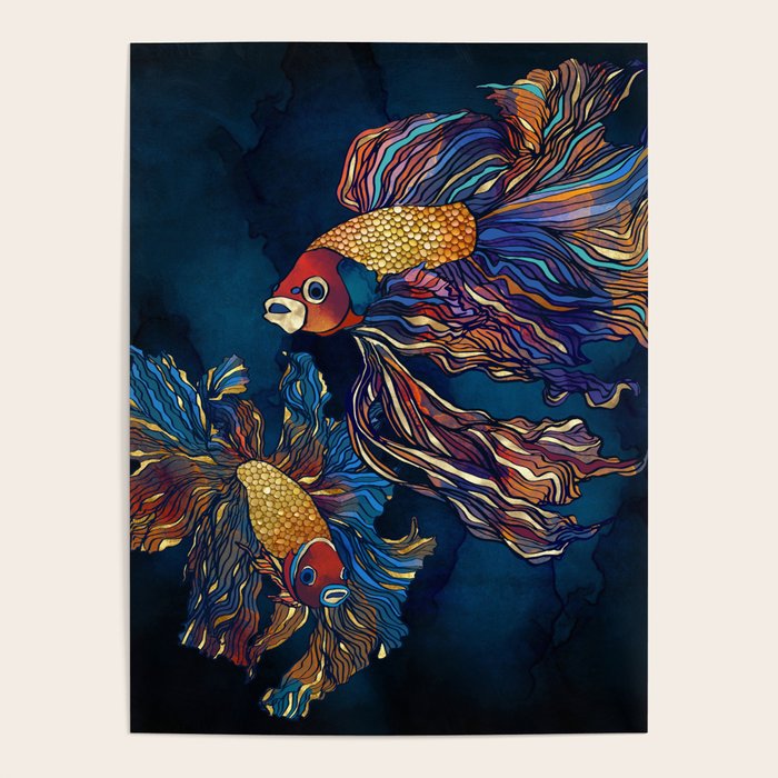 Metallic Betta Fish Poster Gallery Image 4