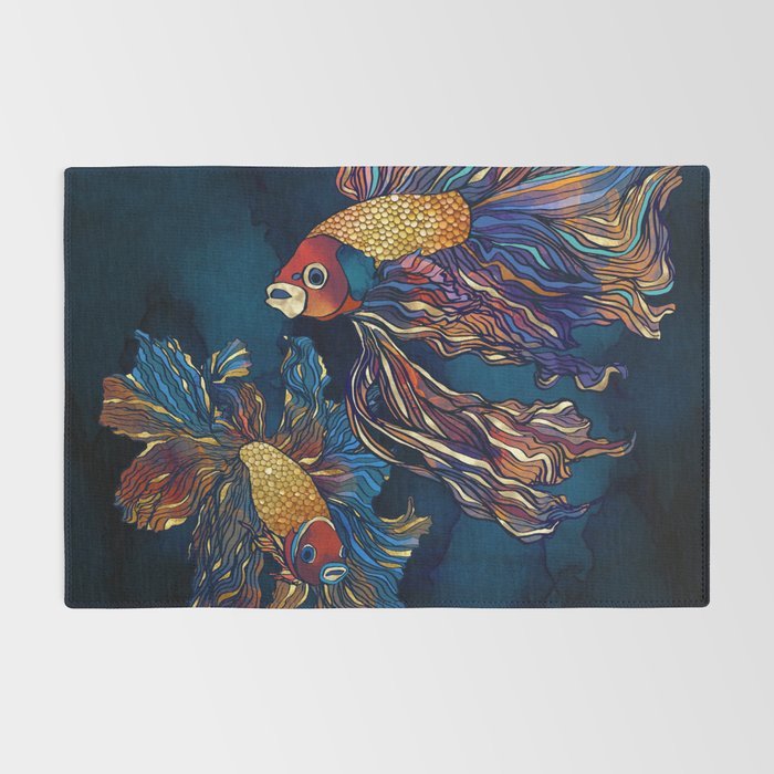 Metallic Betta Fish Rug Gallery Image 2