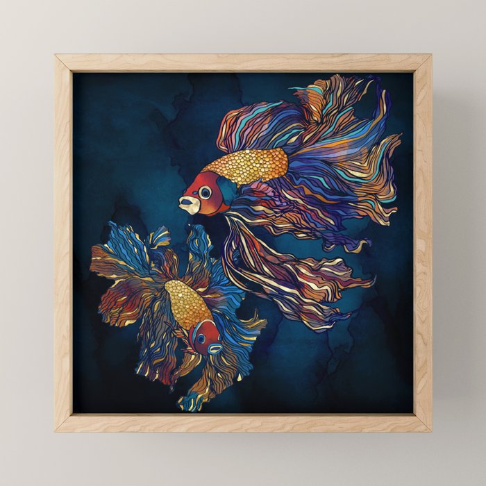 Metallic Betta Fish Mini Art Print Gallery Image 1