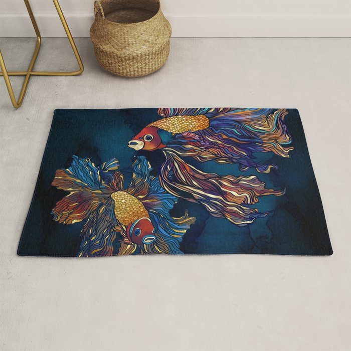 Metallic Betta Fish Rug Gallery Image 1