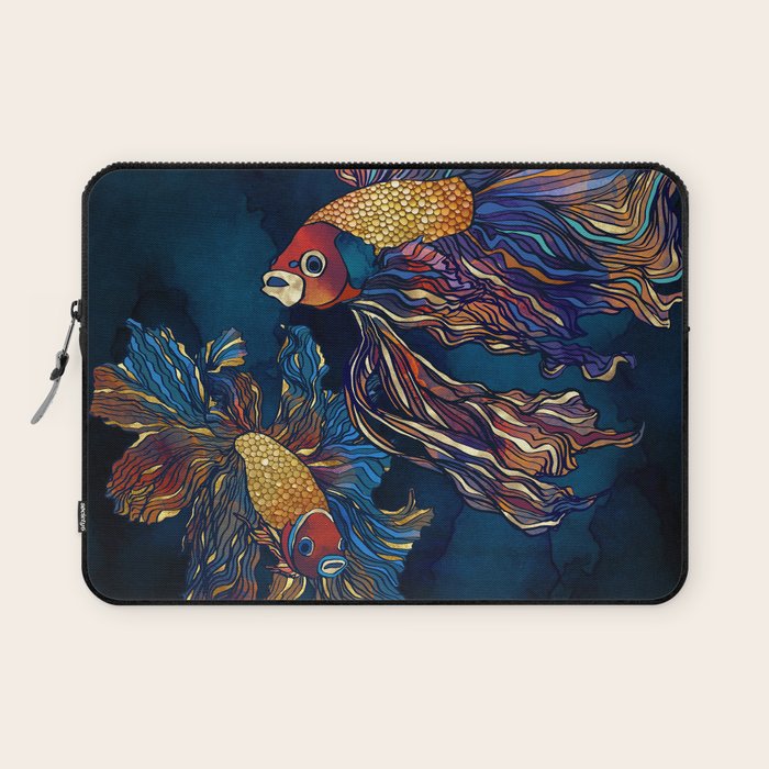 Metallic Betta Fish Laptop Sleeve Gallery Image 1