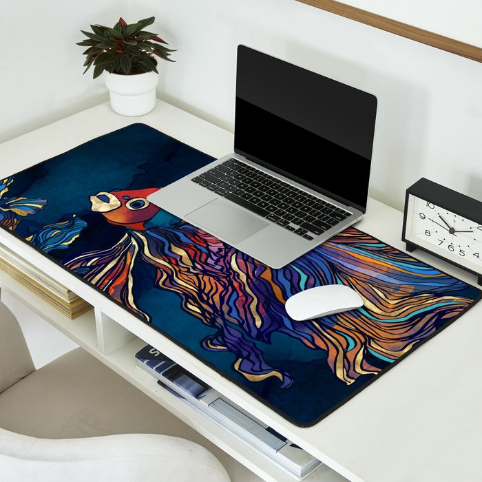 Metallic Betta Fish Desk Mat Gallery Image 2