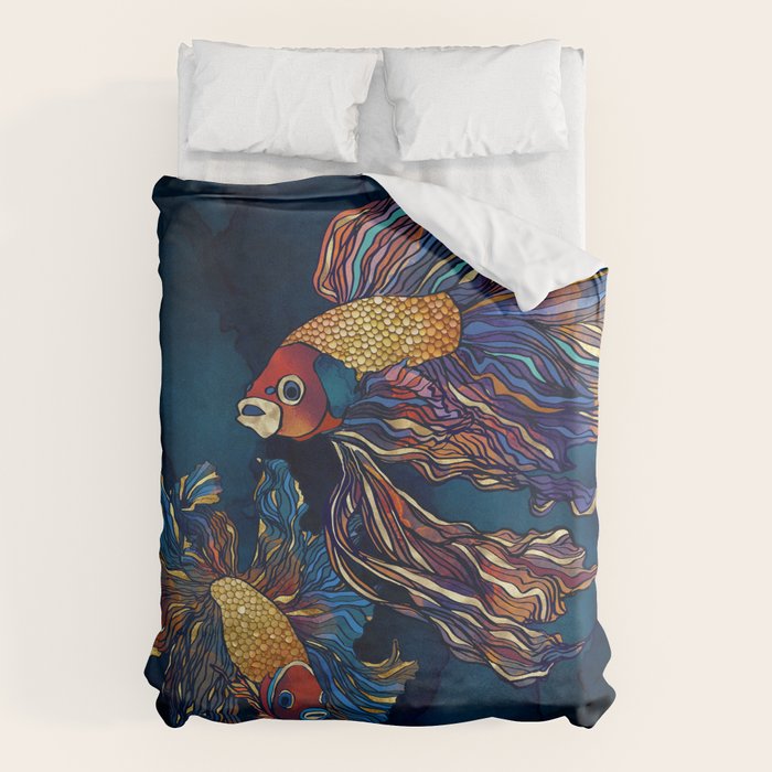 Metallic Betta Fish Duvet Cover Gallery Image 6