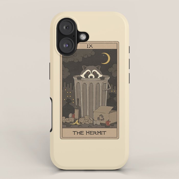 The Hermit - Raccoons Tarot iPhone Case Gallery Image 1