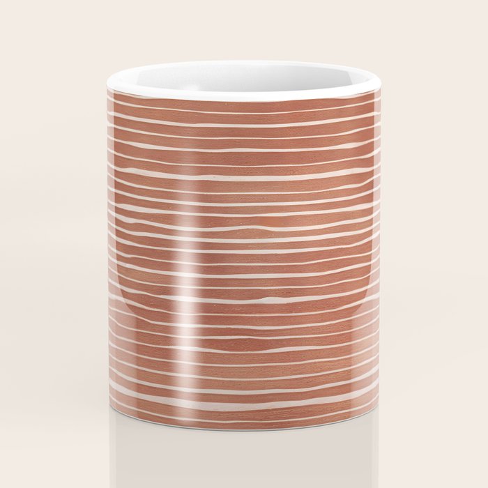 Nomad Terracotta Stripes Coffee Mug Gallery Image 4