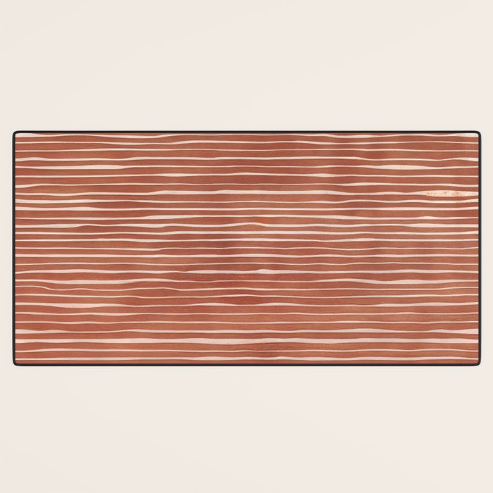 Nomad Terracotta Stripes Desk Mat Gallery Image 3