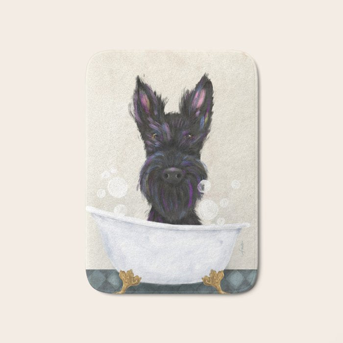 Scottie scottish terrier dog bath bubble bath soap clawfoot tub  Bath Mat Gallery Image 1