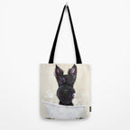 Scottie scottish terrier dog bath bubble bath soap clawfoot tub  Tote Bag Gallery Image 2