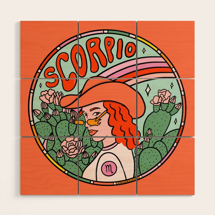 Scorpio Cowgirl Wood Wall Art Gallery Image 1