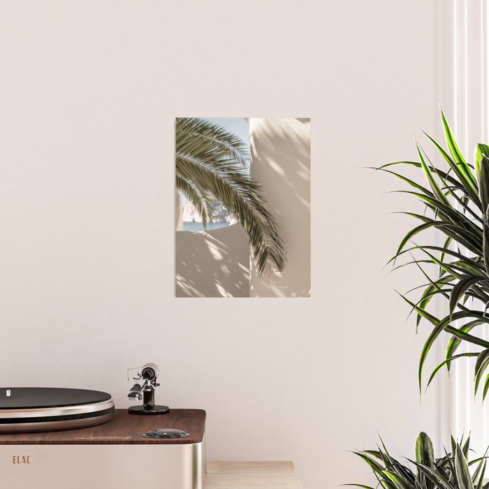 Mediterranean Spain Travel Palm Leaf Poster Gallery Image 2