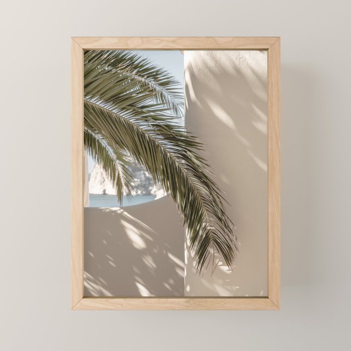 Mediterranean Spain Travel Palm Leaf Mini Art Print Gallery Image 1