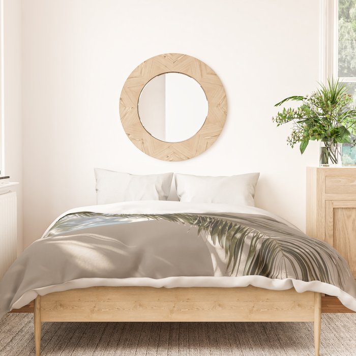 Mediterranean Spain Travel Palm Leaf Duvet Cover Gallery Image 3