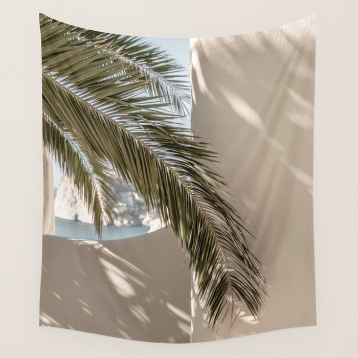 Mediterranean Spain Travel Palm Leaf Wall Tapestry Gallery Image 4
