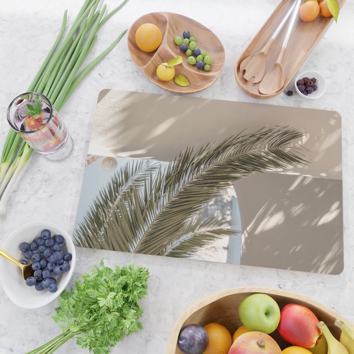 Mediterranean Spain Travel Palm Leaf Cutting Board Gallery Image 2