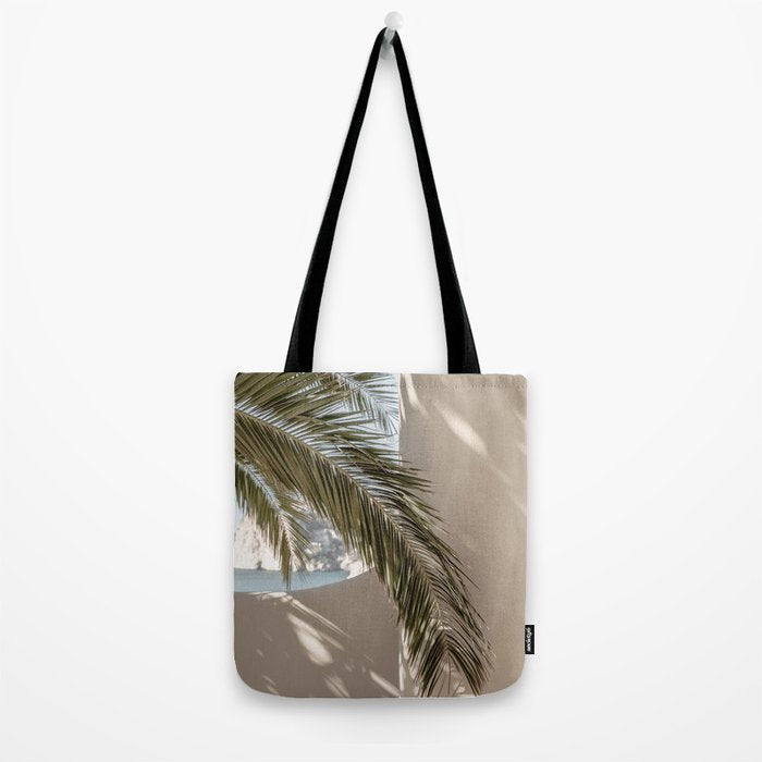 Mediterranean Spain Travel Palm Leaf Tote Bag Gallery Image 2