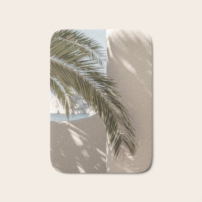 Mediterranean Spain Travel Palm Leaf Bath Mat Gallery Image 1