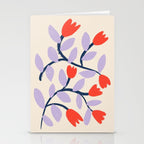 Simple Floral - Very Peri, Red, Blue Stationery Card Gallery Image 2