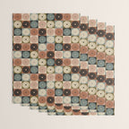 Retro Flowers Check Pattern II Wrapping Paper Gallery Image 3