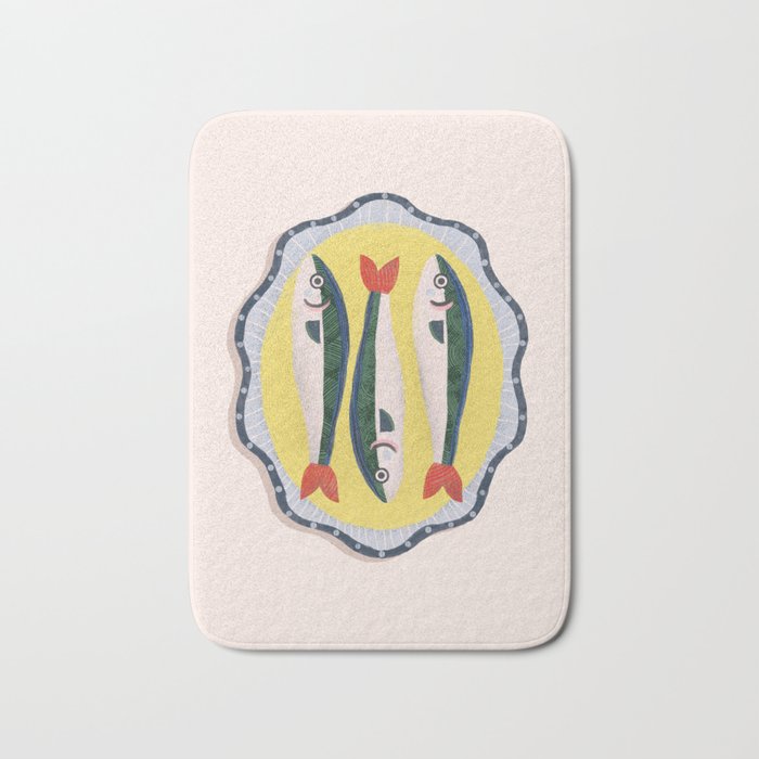 Fish On A Plate Bath Mat Gallery Image 1