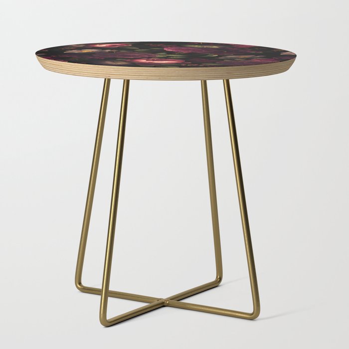 Midnight Vintage Shiny Botanical Rose Garden Side Table Gallery Image 1