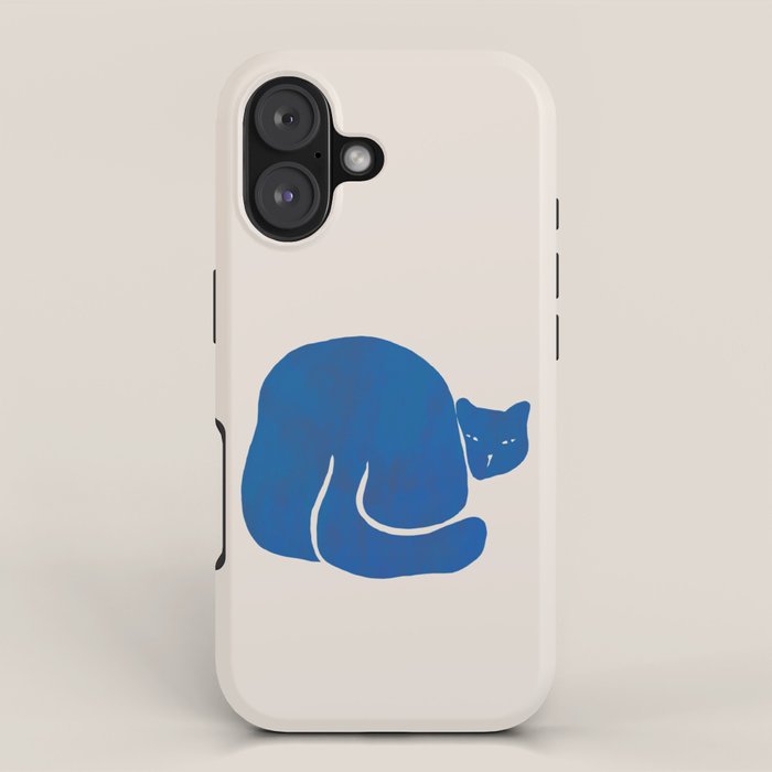 Blue cat iPhone Case Gallery Image 1