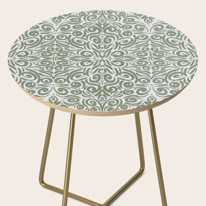 Vintage Green Spirals Side Table Gallery Image 2