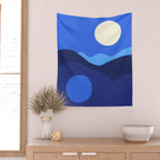 Full Moon Rising Wall Tapestry Gallery Image 2