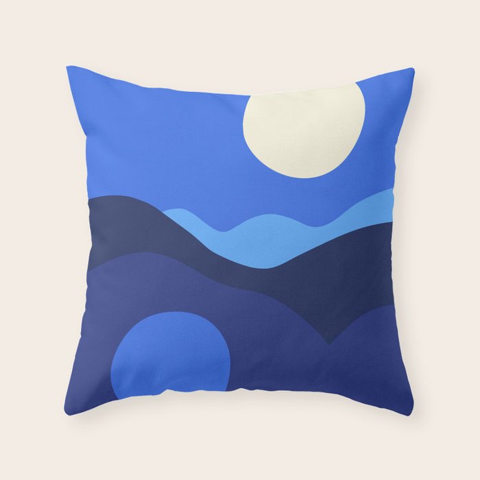 Full Moon Rising Throw Pillow Gallery Image 6
