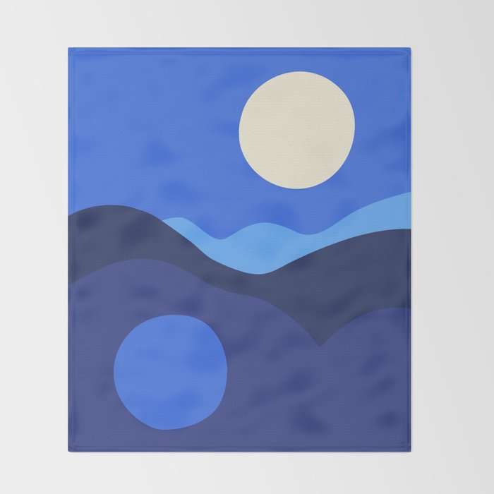 Full Moon Rising Throw Blanket Gallery Image 2