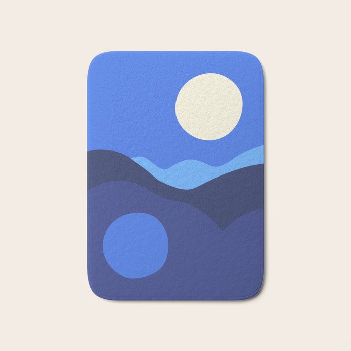 Full Moon Rising Bath Mat Gallery Image 1