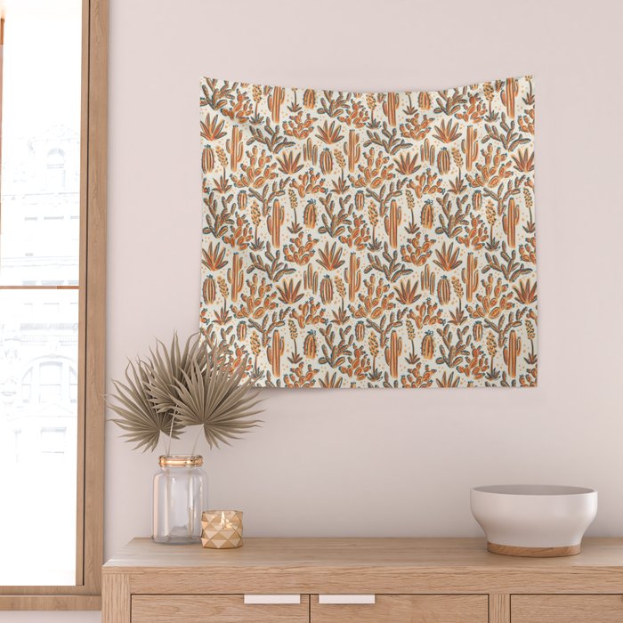 Cactus Desert - vintage primary  Wall Tapestry Gallery Image 2
