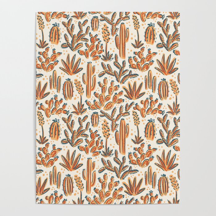 Cactus Desert - vintage primary  Poster Gallery Image 4