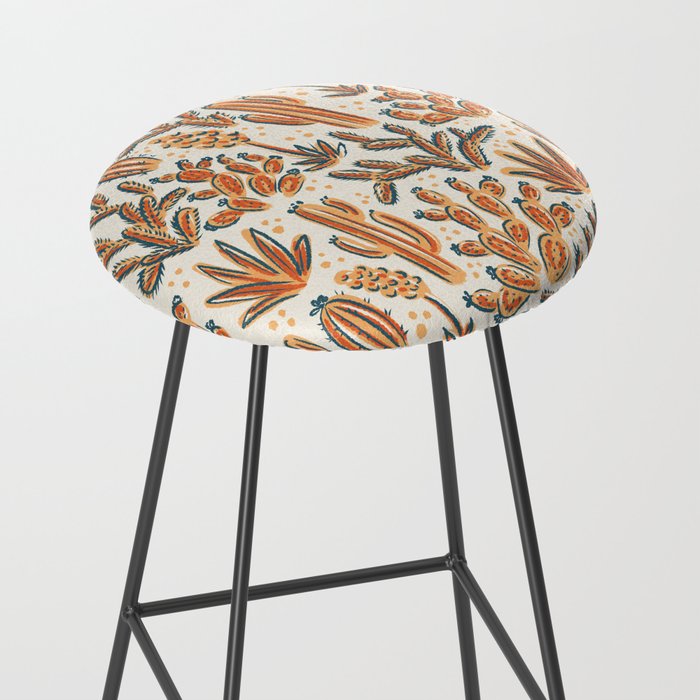 Cactus Desert - vintage primary  Stool Gallery Image 2