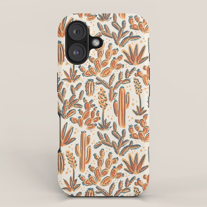 Cactus Desert - vintage primary  iPhone Case Gallery Image 1