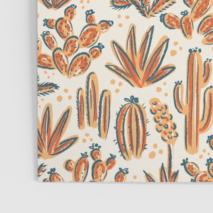 Cactus Desert - vintage primary  Poster Gallery Image 3