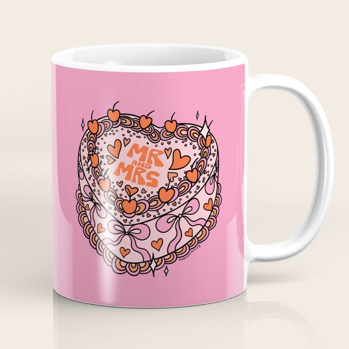Mr. and Mrs. Cake Coffee Mug Gallery Image 1