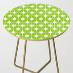 Mid Century Modern Atomic Age Starburst Pattern Lime Green & White Side Table Gallery Image 2