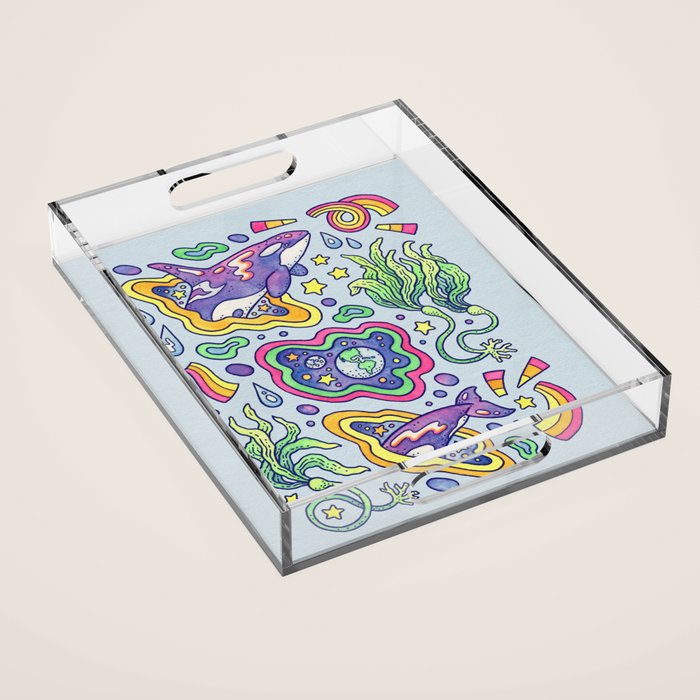 Ocean Portal I: Orca | Whale Space Art Acrylic Tray Gallery Image 1