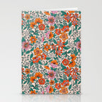 Posey - pink, orange, and teal Stationery Card Gallery Image 2